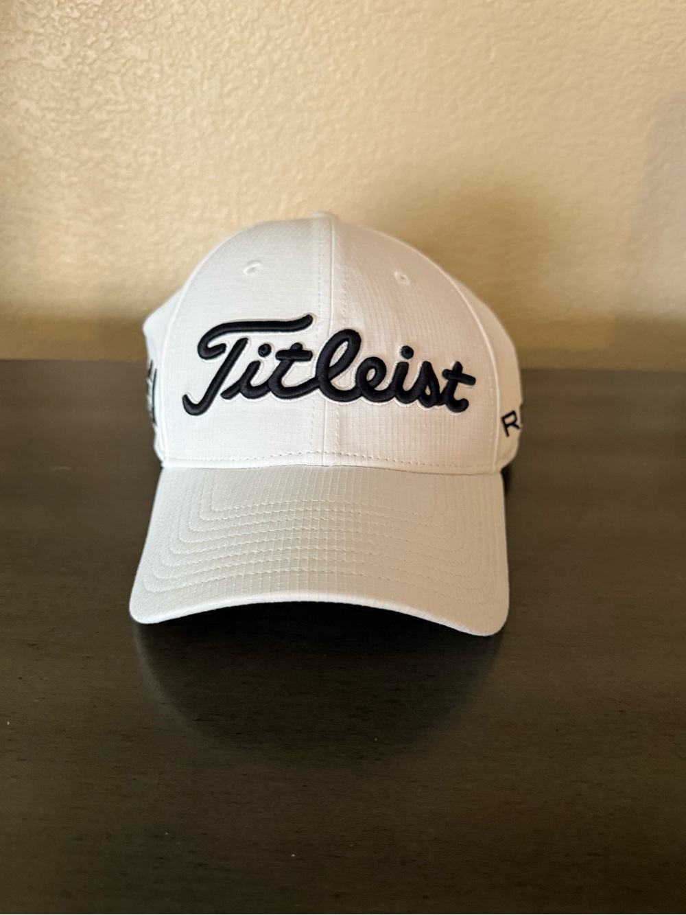 Titleist White Cap with Black Script Logo